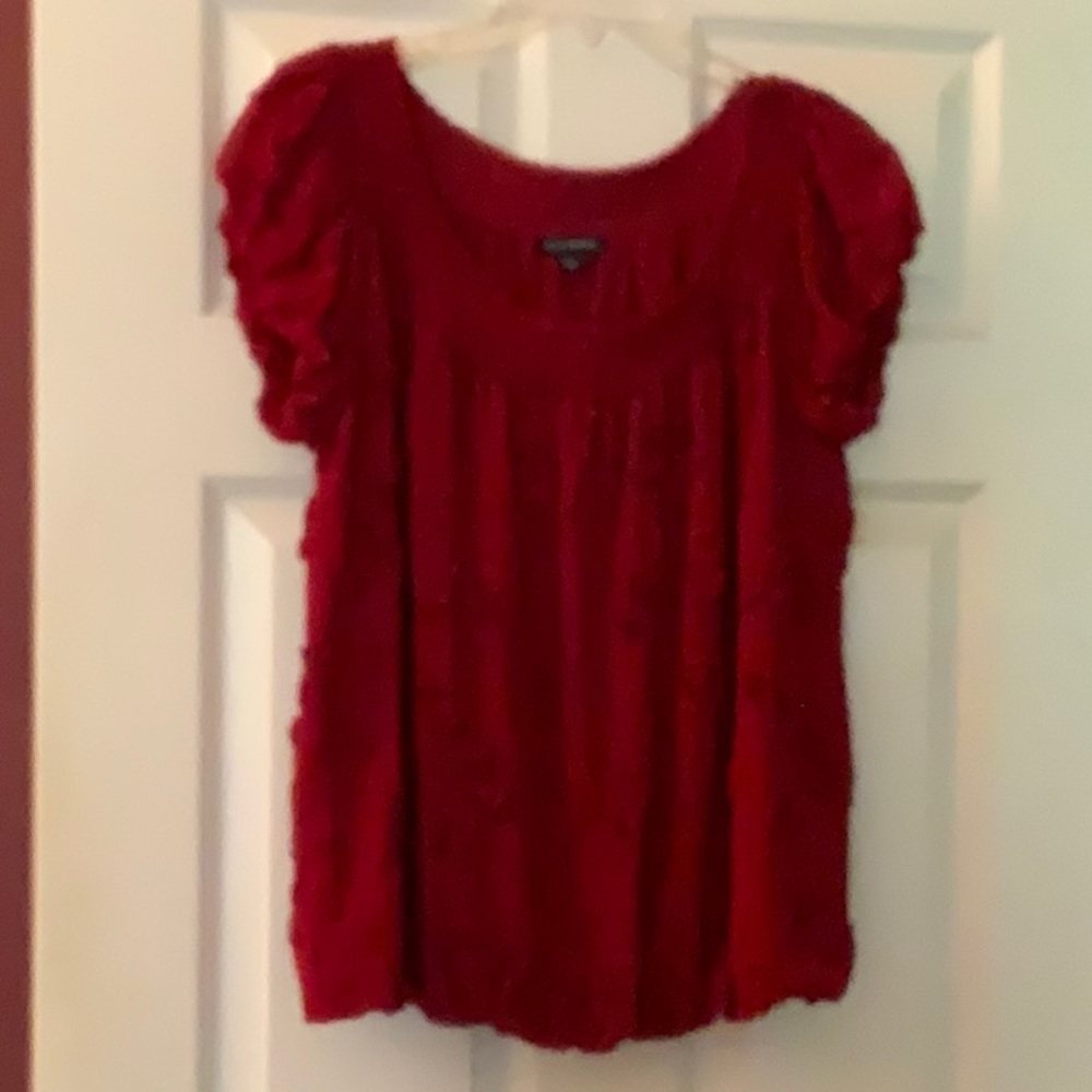 Dark red top